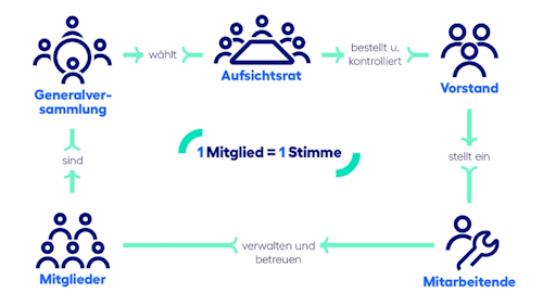 Diagramm-Genossenschaftsgründung